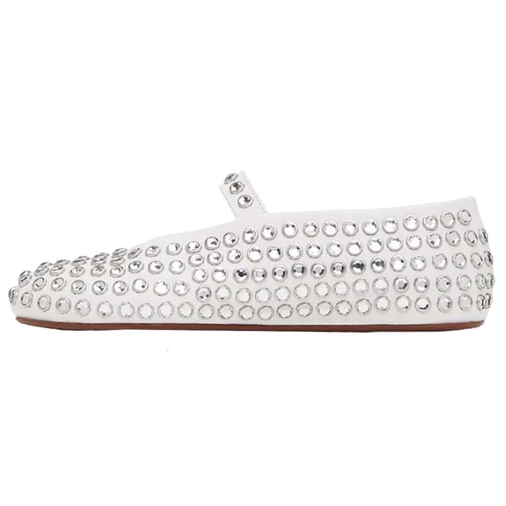 Women Shiny With Buckle Strap Rhie Ballet Flats Crystal Ballerina Comfortable Female Casual Shoes