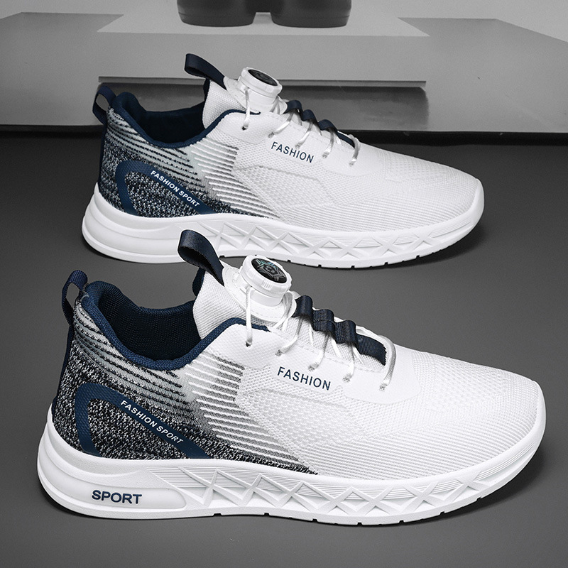 Men Sports Shoes Fashion Thick Sole Mesh Hot Sale Lightweight Breathable Comfort Triple Black NEW hot Blue Green Free shipping