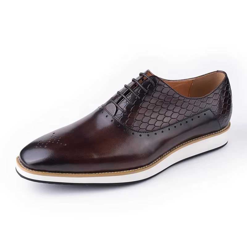 Leather Men Shoes Formal Business Comfortable Lace Up Leisure Shoes Casual EVA Rubber Bottom Fi Sneaker Oxfords Man ShoesXJ250113