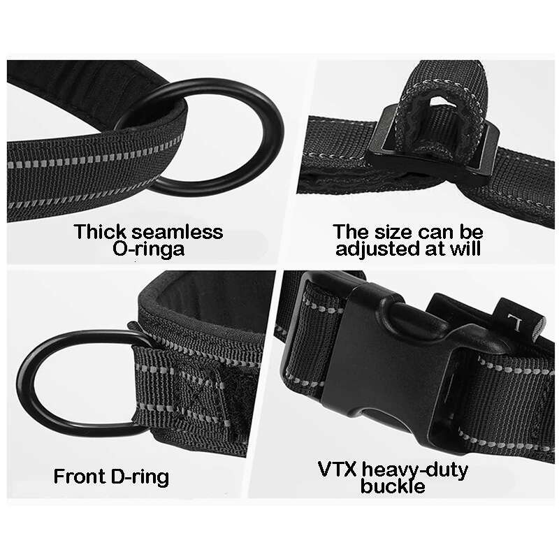 DHpet No Pull Dog Harness Reflective Escape Proof Adjustable No Pulling Dog Harness with Padded Handle for Medium Large Dog