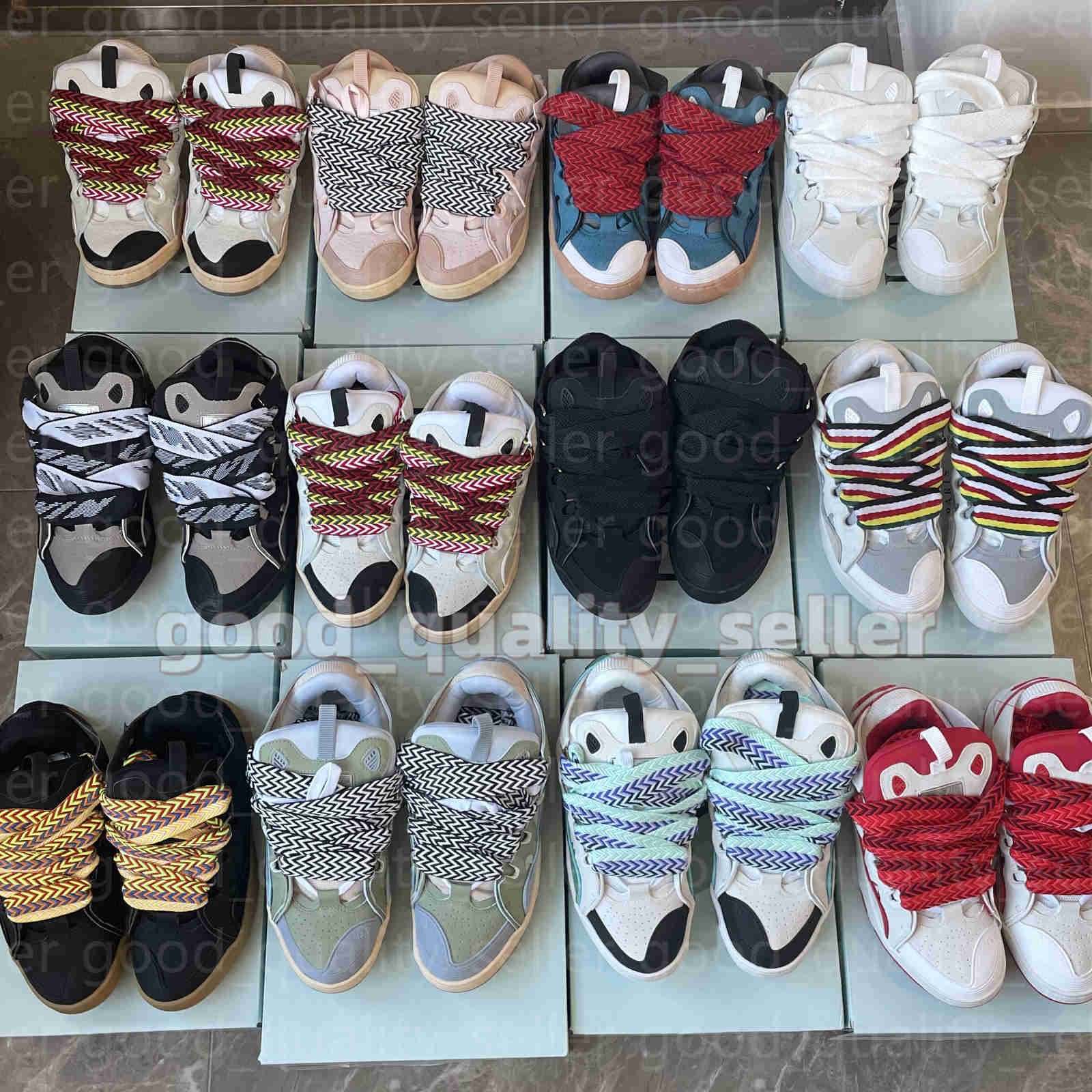 Designer shoes mesh woven Lace-up style 90s extraordinary sneaker nappa Men Women Trainers Classic Shoe Calfskin Rubber embossed Leather Curb sneakers 35-46