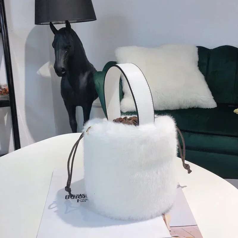 Mara's Dream Women Solid Color Mini Handbag Female Winter Plush Underarm Bags Leopard Zebra Pattern Fluffy Tote Bag Small Purse