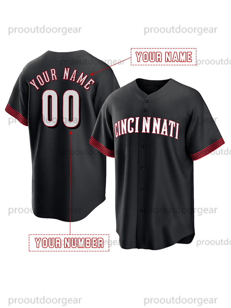 Baseball Jersey Griffey Rose Benson 44 De La Cruz Callihan Candelario Espinal Custom Sweatshirt - Embroidered Baseball Jerseys Mens Womens Youth