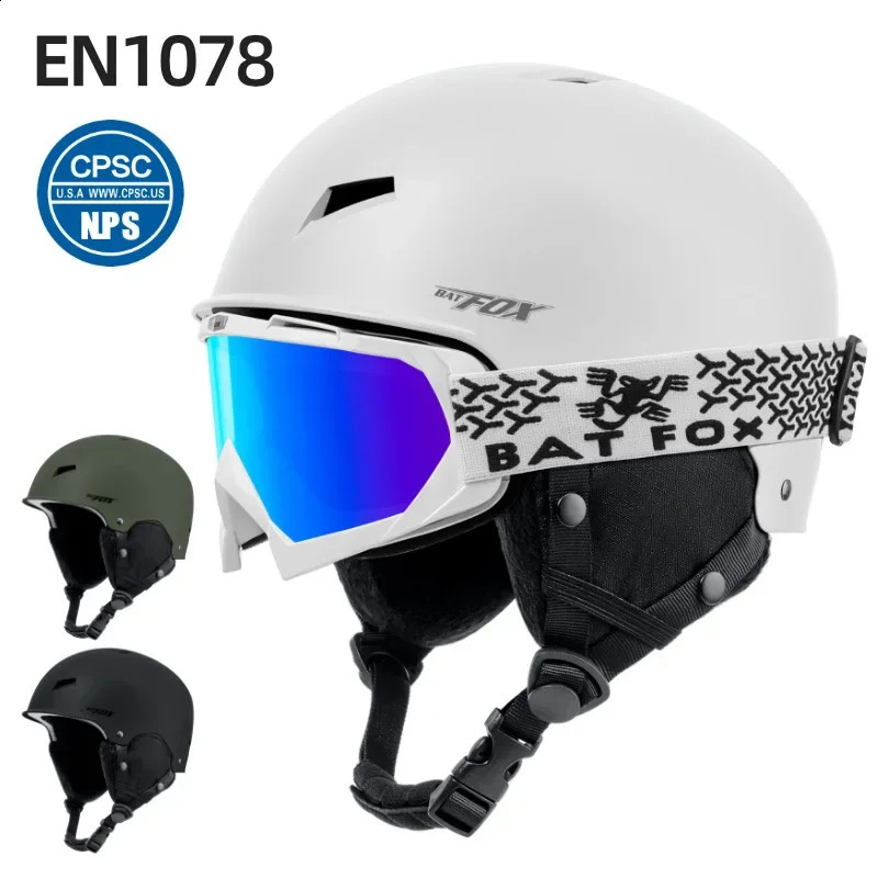 BAT Unisex Ski Helmet Halfcovered Skiing Snowboard Winter Sports Snow Skating IntegrallyMolded Men Women 250106z