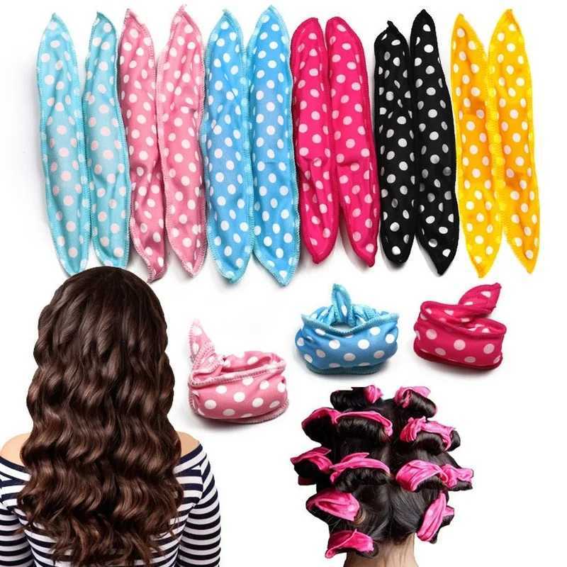 5 pieces/set Lazy Soft Curler Headband Non Heat Curling Rod Curler One Night Flexible Magic Styling Tool Hair Care W250113