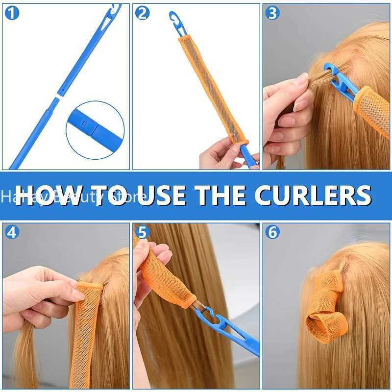 12 pieces of no heat curling iron magic wavy spiral curling iron wavy curling iron W250113