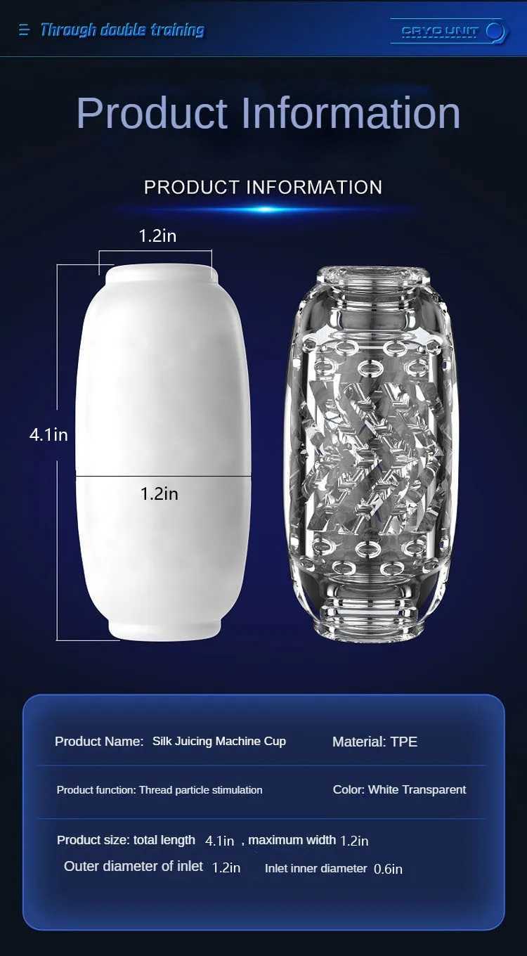 Male Masturbation Cup Pubic Male Masturbator Airplane Cup Transparent White Penis Exercise Light Masturbation CupXJ250113