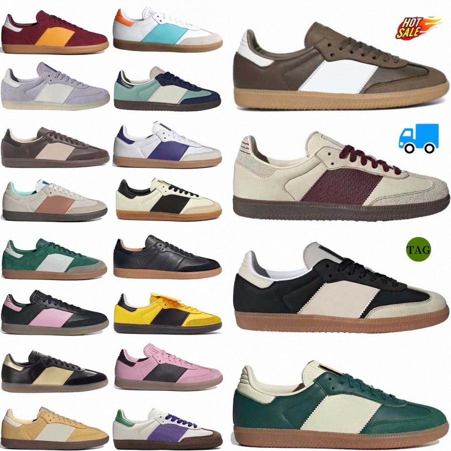 Sneakers Designer Shoes Trainers Sneaker Shoe Sambalies White Sneaker Pink Purple Sneaker Grey Brown Casual Flat Sport Outdoor luxury O64c#