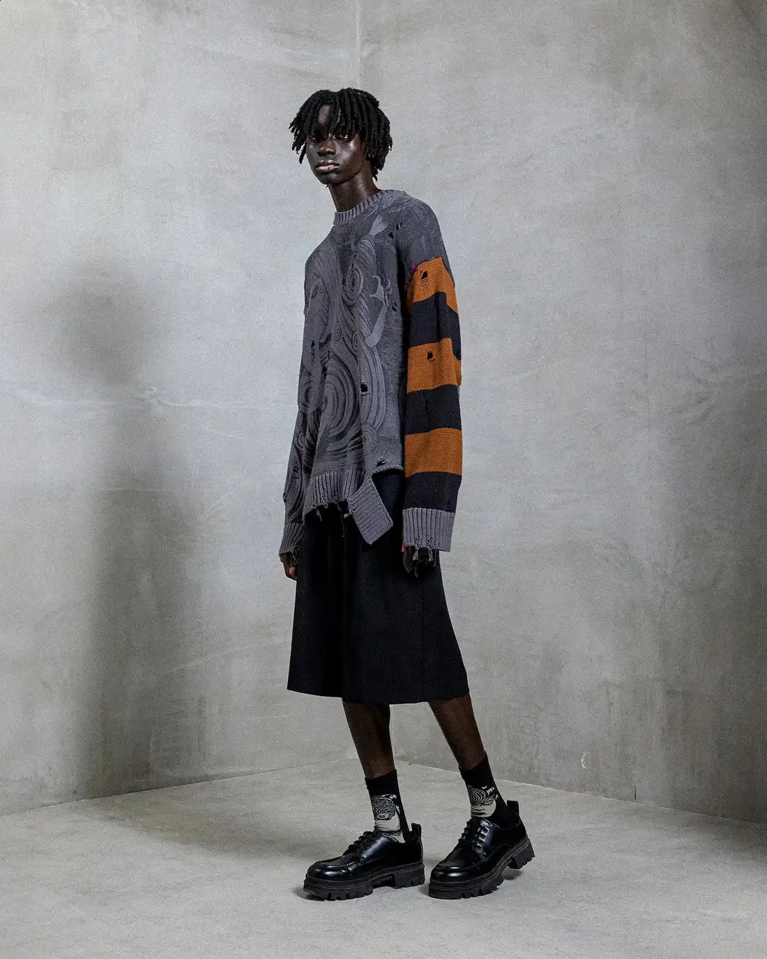 American Autumn/Winter Retro High Street Loose Knitted Sweater Pulling Mens and Womens Sweaters 250109