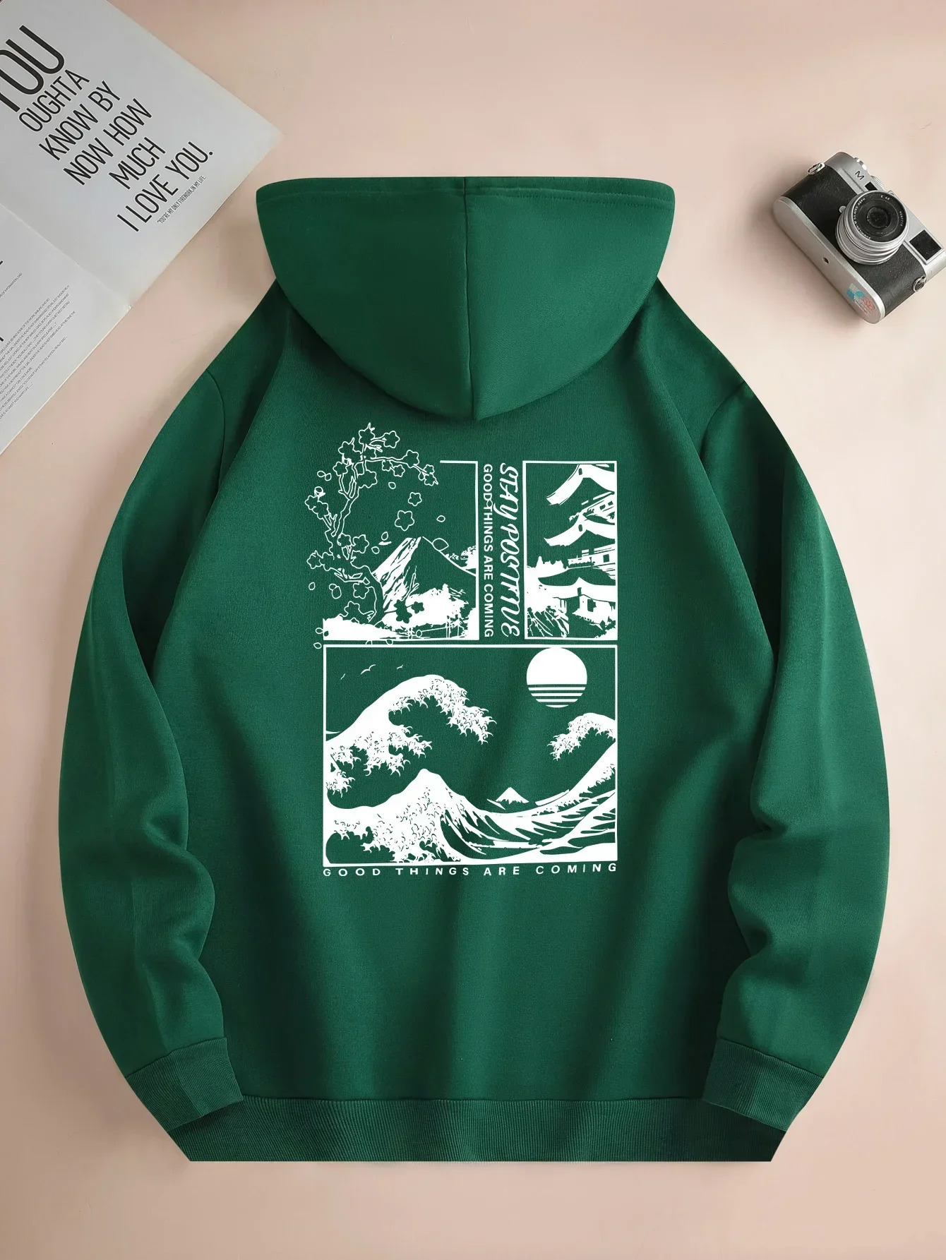 Selling Fashion Hoodie Mens Landscape Print Pullover Long Sleeve Casual Daily Drawstring Versatile Hooded Sweatshirt S3XL 250113