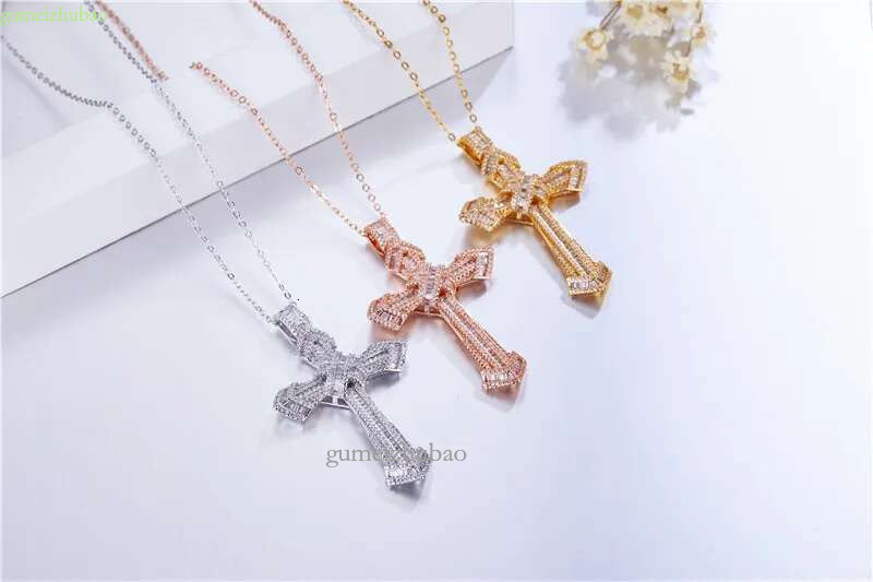 Jewelry Christianity Cross Pendants sona dia painting full Real sier & 14K gold Hip hop Necklace For women men