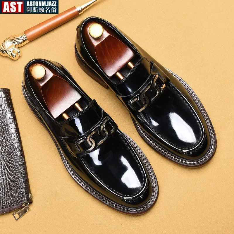 Luxury Slip Dress Shoes Men Genuine Leather Italian Loafer Shoes for Men Black Brown Brand Formal Oxford Men Casual ShoesXJ250113