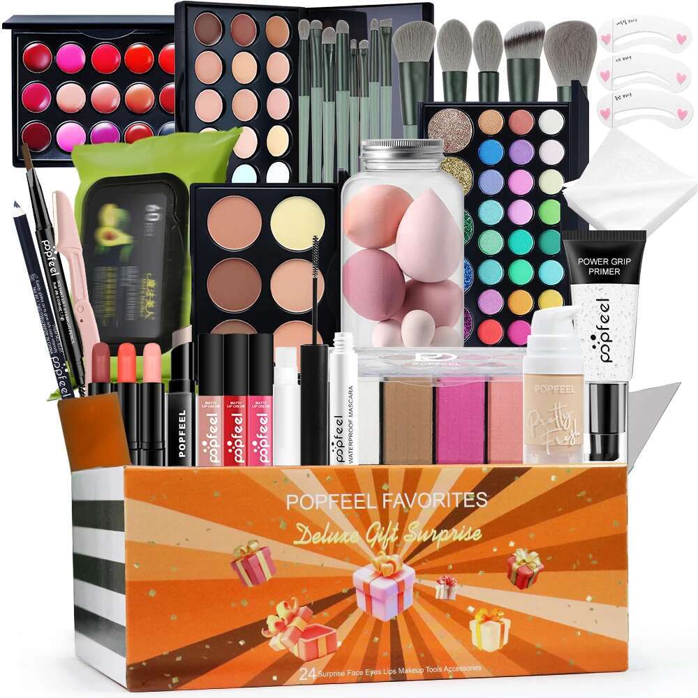 POPFEEL Favorites Surprise Kit, Full Gift Set Ladies, All In One Makeup Kit for Ladies Girls Teens