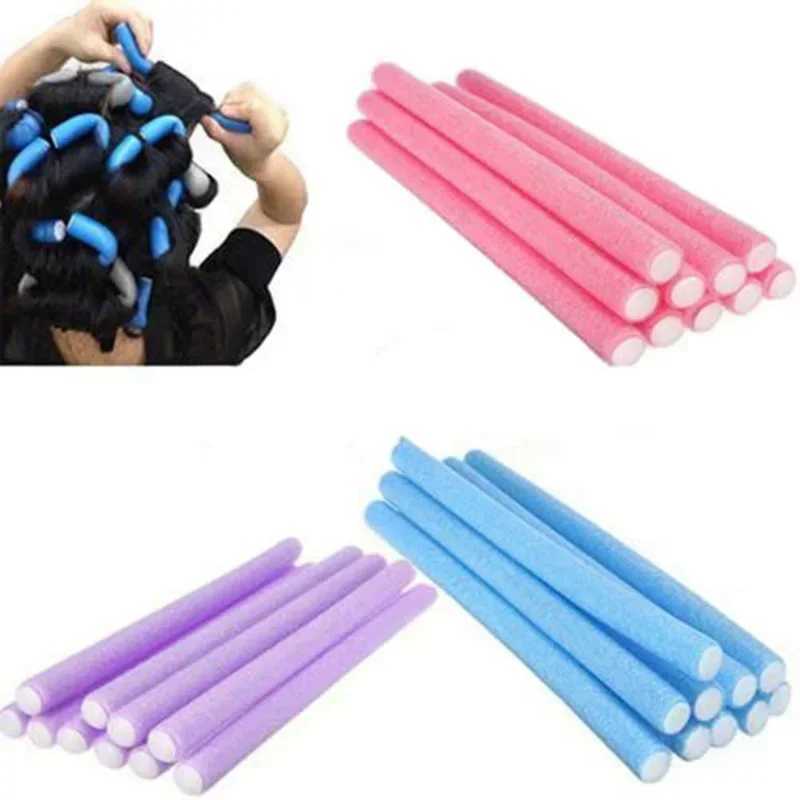 10 pieces/set of multifunctional twisted sponge hair clips without heat roller wave forming hair clip shaping tools wholesale W250113