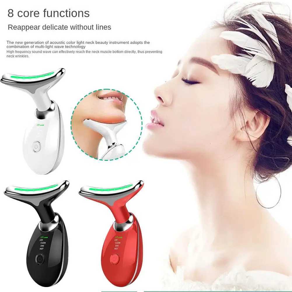 Neck Face Lifter EMS Neck Face Lifting Massager Skin Tighten Beauty Device LED Photon Therapy Anti Wrinkle Double Chin RemoverXJ250113