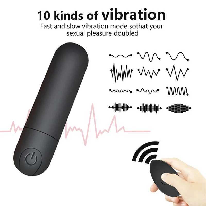 Vibrating Remote Control Powerful Mini Bullet 10 Modes for Women Clitoris Stimulator Dildo Adult Sex Toy Anal Massage Vibrator W250319