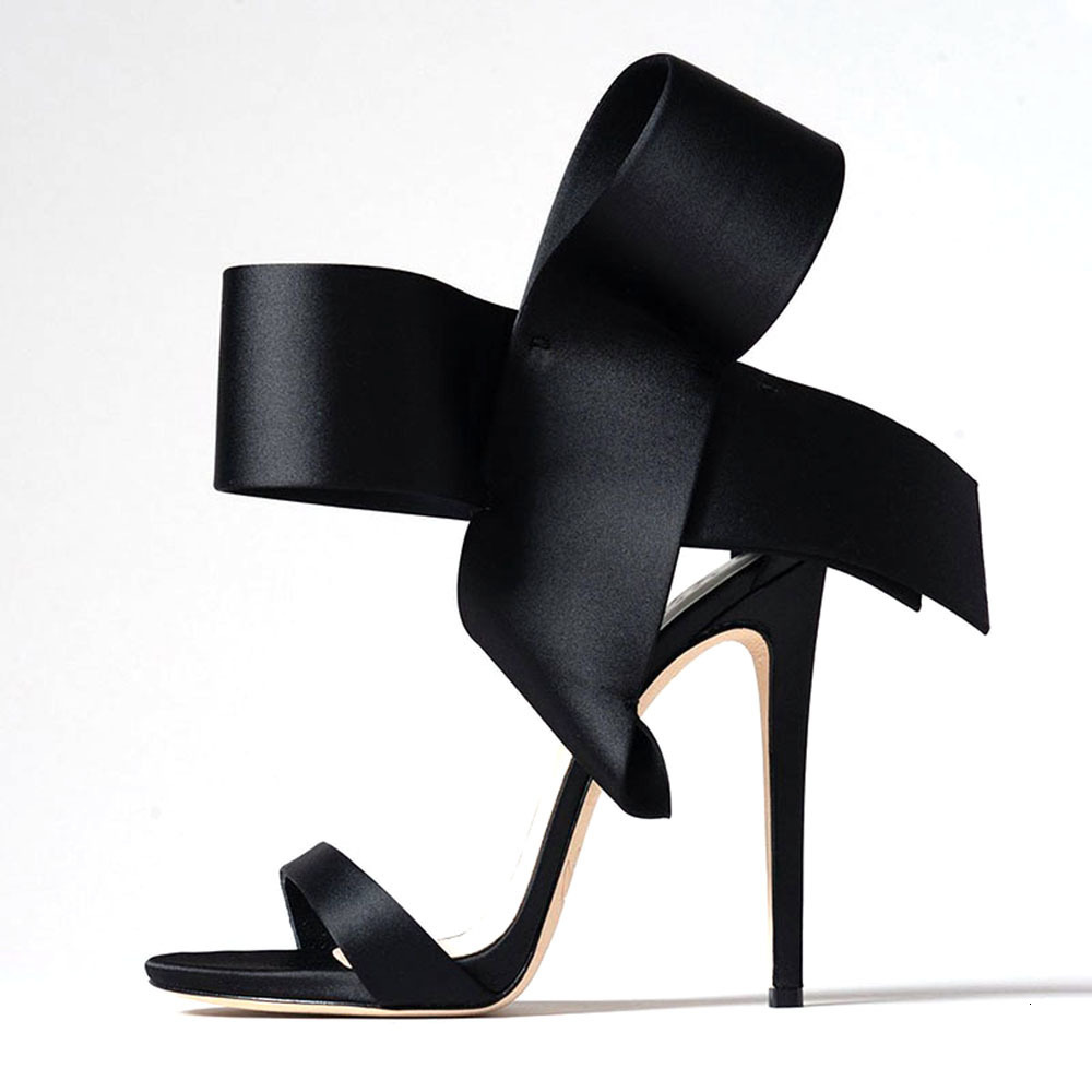 Chengdu Summer New Large Bow Strap High Heeled Women's Sandals