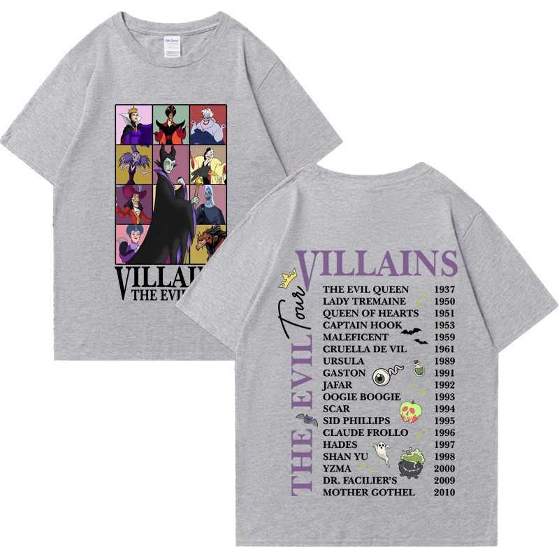 Villains Evil Tour Graphic T Shirts Hot sale Casual Loose Cotton short sleeve t-shirt High Quality funny Oversized Tee shirt X250113