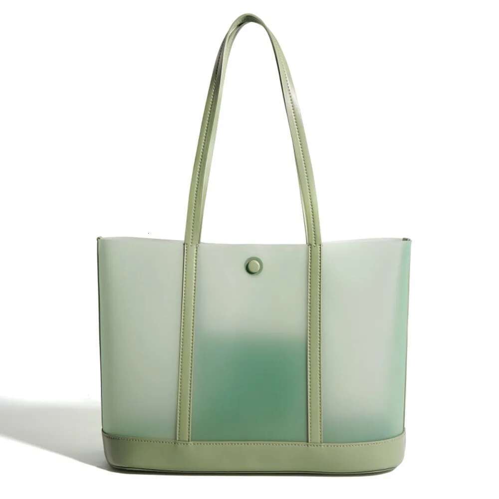 Large Capacity Composite Bag Simple Women Totes All-Match Soft Magnetic Button Shoulder New Moda Gradient Underarm Bags