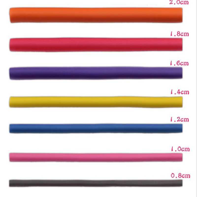 10 pieces of flexible curling stick curler Soft foam curling curl W250113