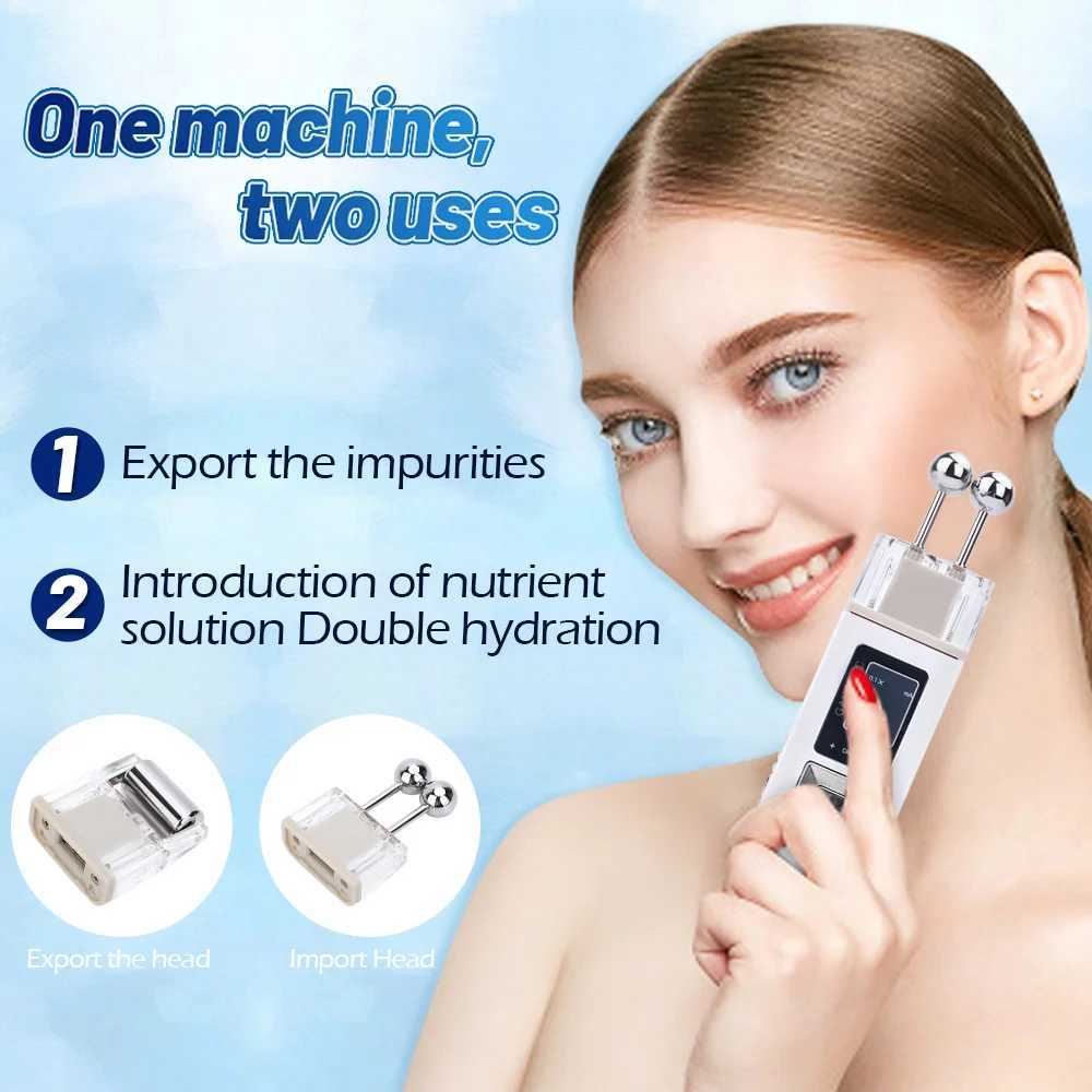 2 In 1 Galvanic Face Lifting Roller Skin Care Reduce Wrinkles Skin Tightening Deep Pore Clean Microcurren Rejuvenation DeviceXJ250113
