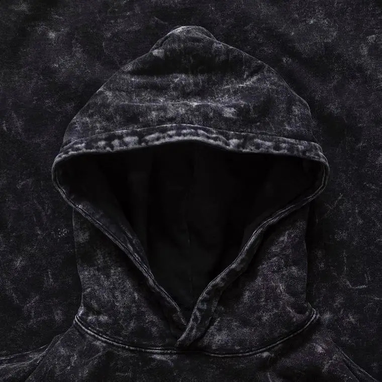 Y2K High Street Joker Casual Loose Old Fried Snowflake Hoodie Sweater Men and Women Increase Solid Color Pullover Long Sleeves 250113