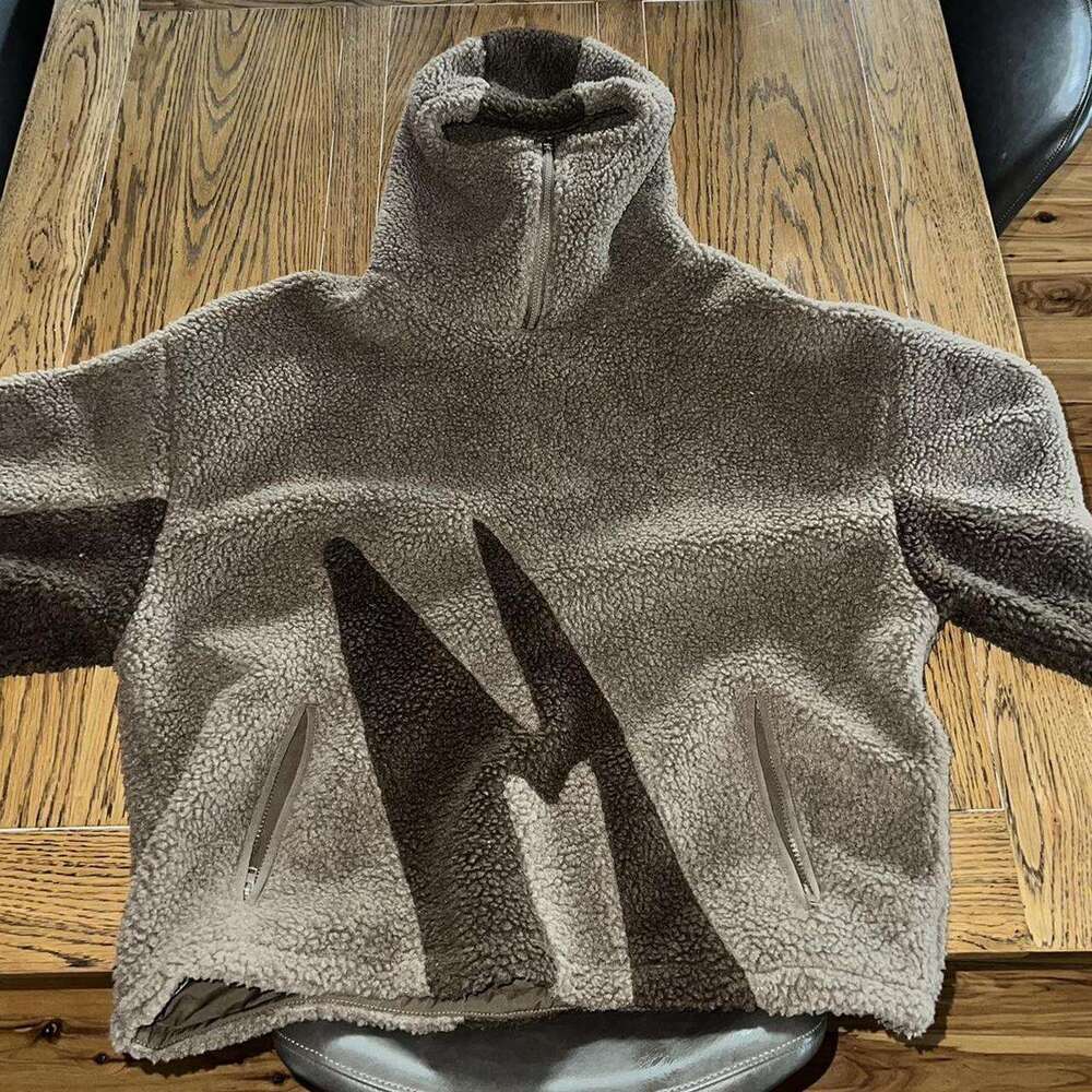 Men's women's autumn and winter new fashionable warm lamb wool personalized casual pullover zipper hoodie