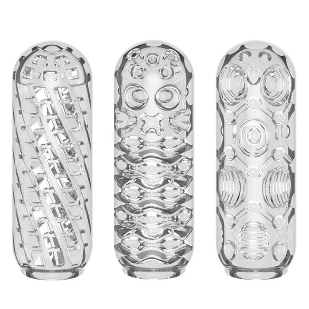 Masturbation Cup Pussy 13cm Transparent Male Vagina Men 18 Penis Pump Delay Exerciser Glans Sucking Sex Toys Adult Erotica AdultXJ250113