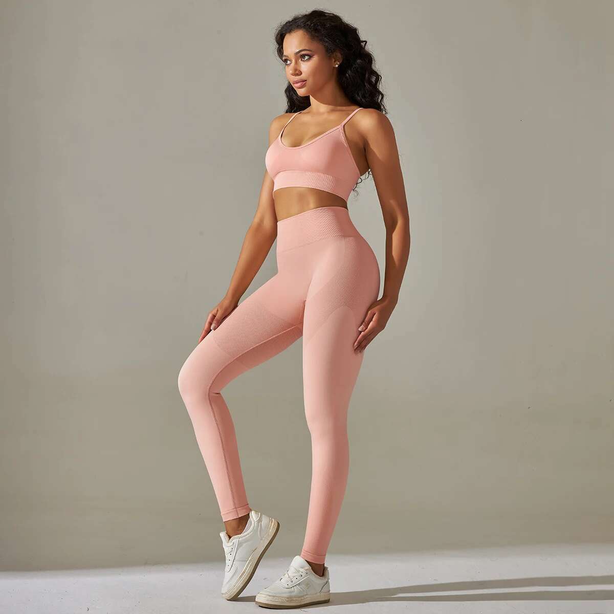 Set Workout Outfits For Women Sport Bra Seamless High Waist Yoga Leggings Sets Fiess Gym Clothing Wear