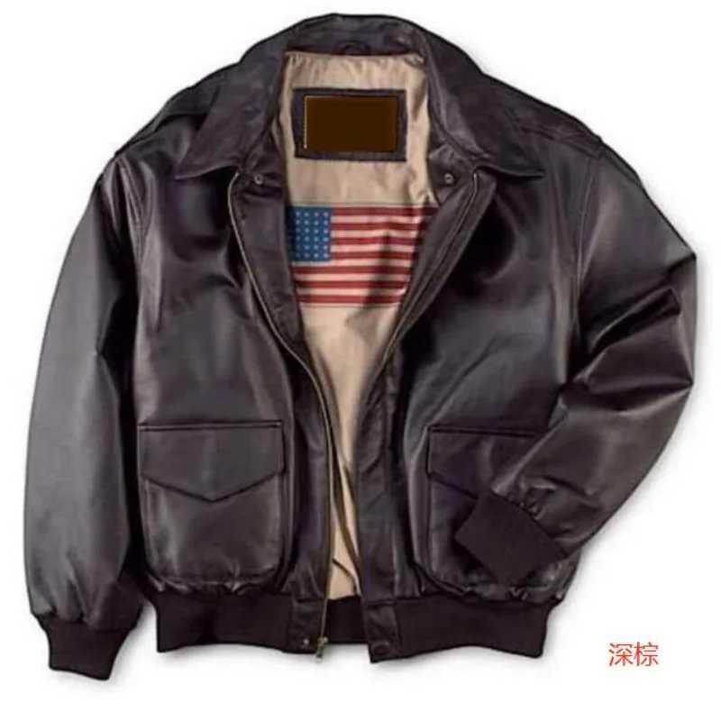 Mens Winter Oversize Air Force Leather Jackets Men Retro Casual Pilot PU Leather Coats Outdoor Military Windproof Bomber Outwear X2501131