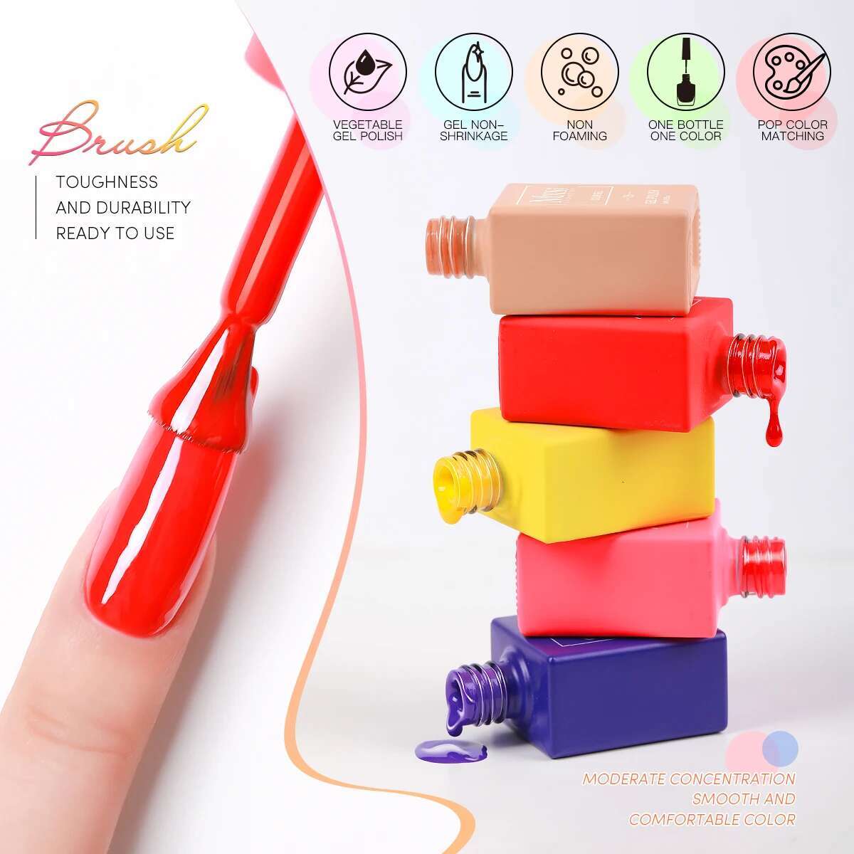 Mxsi 60 Colors Polish Set 15ml Glitter Soak Off UV Semi Permanent Varnish Art Salon Nail Accessories Gel Kit