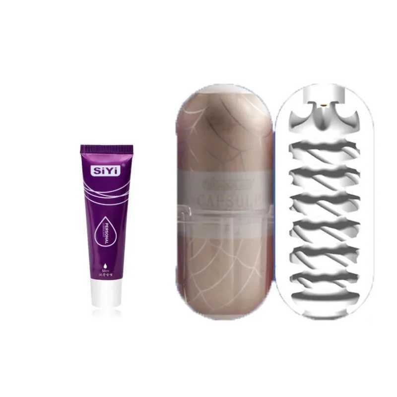 Vaginal with Lube Mini Masturbator Cup Massager Penis Blowjob Sex Toy Real Particle Stimulation Portable StimulatorXJ250113