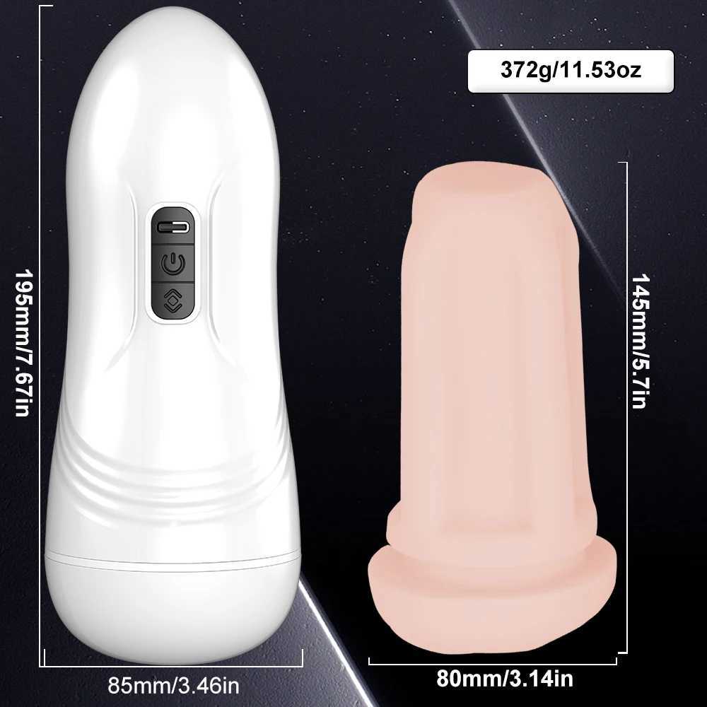 Automatic Masturbator Blowjob Vibration Male Pocket Pussy Real Vagina Mane Penis Oral Masturbation Cup Adult Sex Toy for MenXJ250113