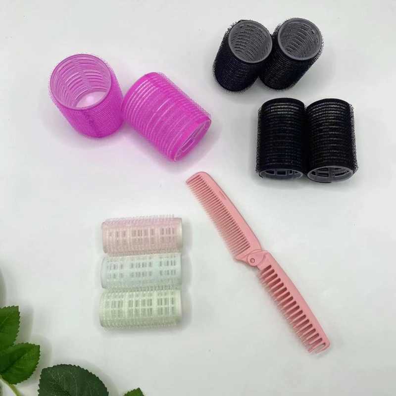 19 self-adhesive curly hair rolls with fluffy bangs suitable for daily use W250113