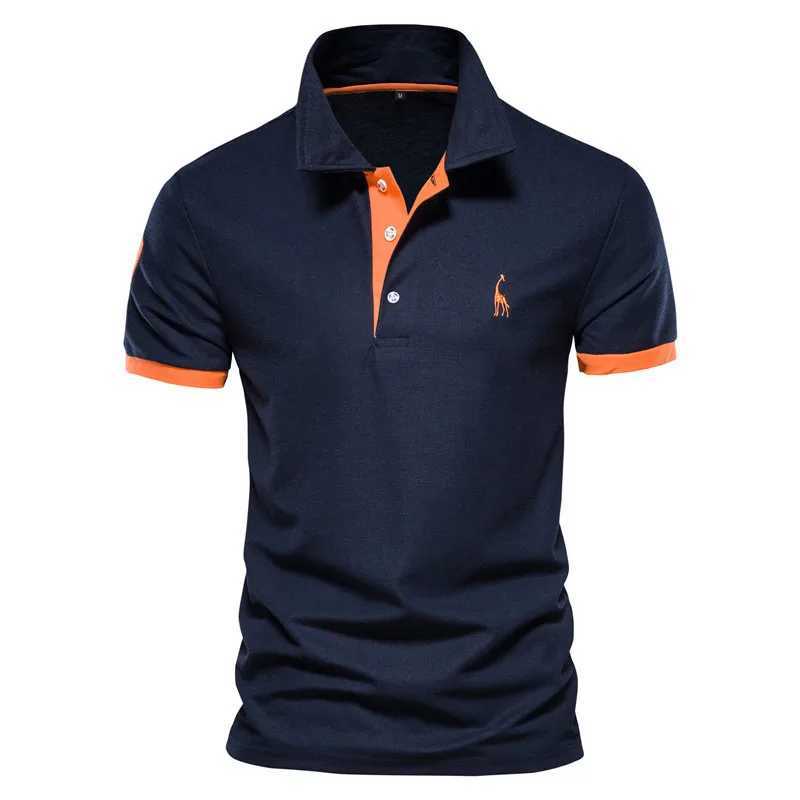 New Arrival Summer casual sportswear elastic cotton embroidered short sleeved polo shirt XS-5XL large business social high-quality mens top Z250113