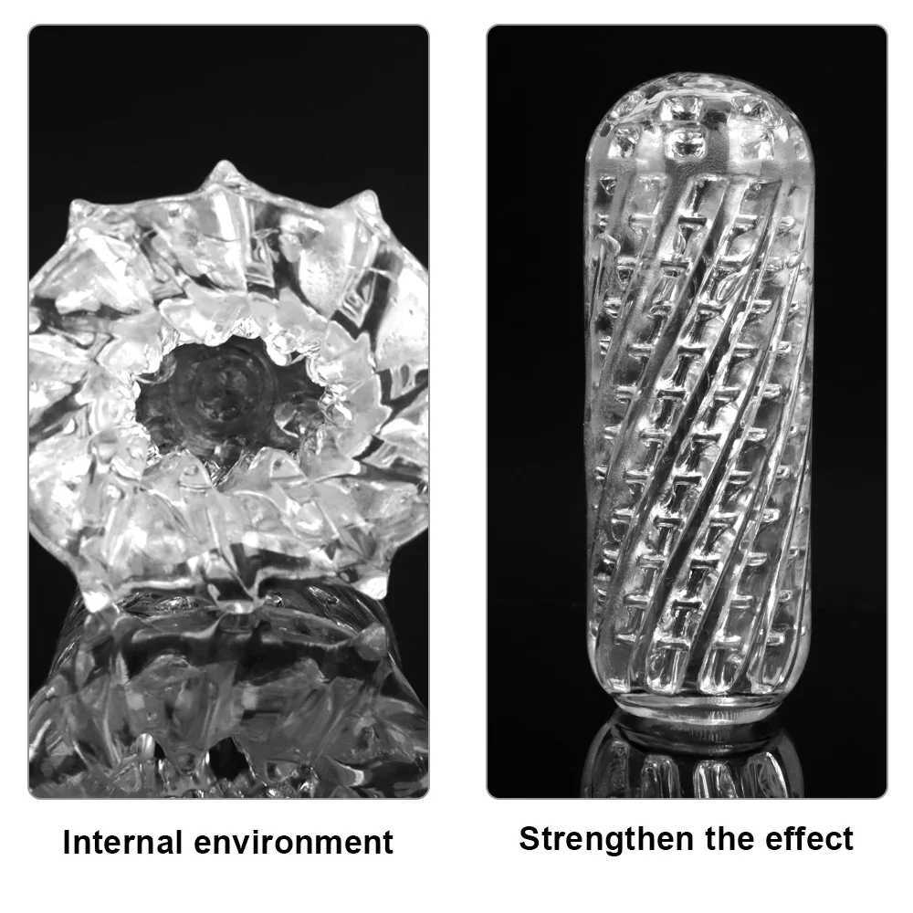 Masturbation Cup Pussy 13cm Transparent Male Vagina Men 18 Penis Pump Delay Exerciser Glans Sucking Sex Toys Adult Erotica AdultXJ250113