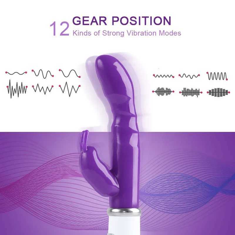 Rabbit Vibrator for Women Powerful G Spot Female Clitoris Stimulating Vibration Silent Adult Sex Toy W250319