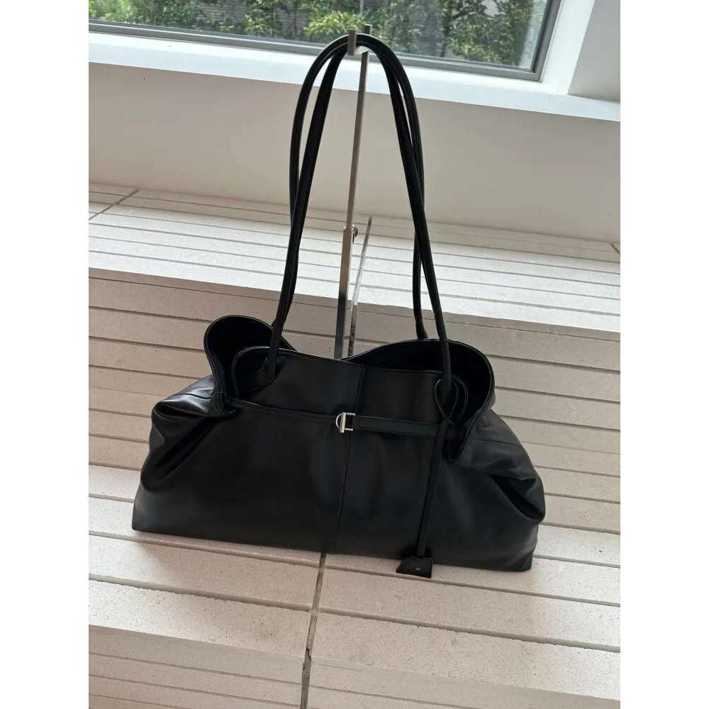 Women Vintage Large Capacity Designer Genuine Leather Single Shoulder Bag Office Ladies Casual Armpit Bags Haruku Tote Handbag