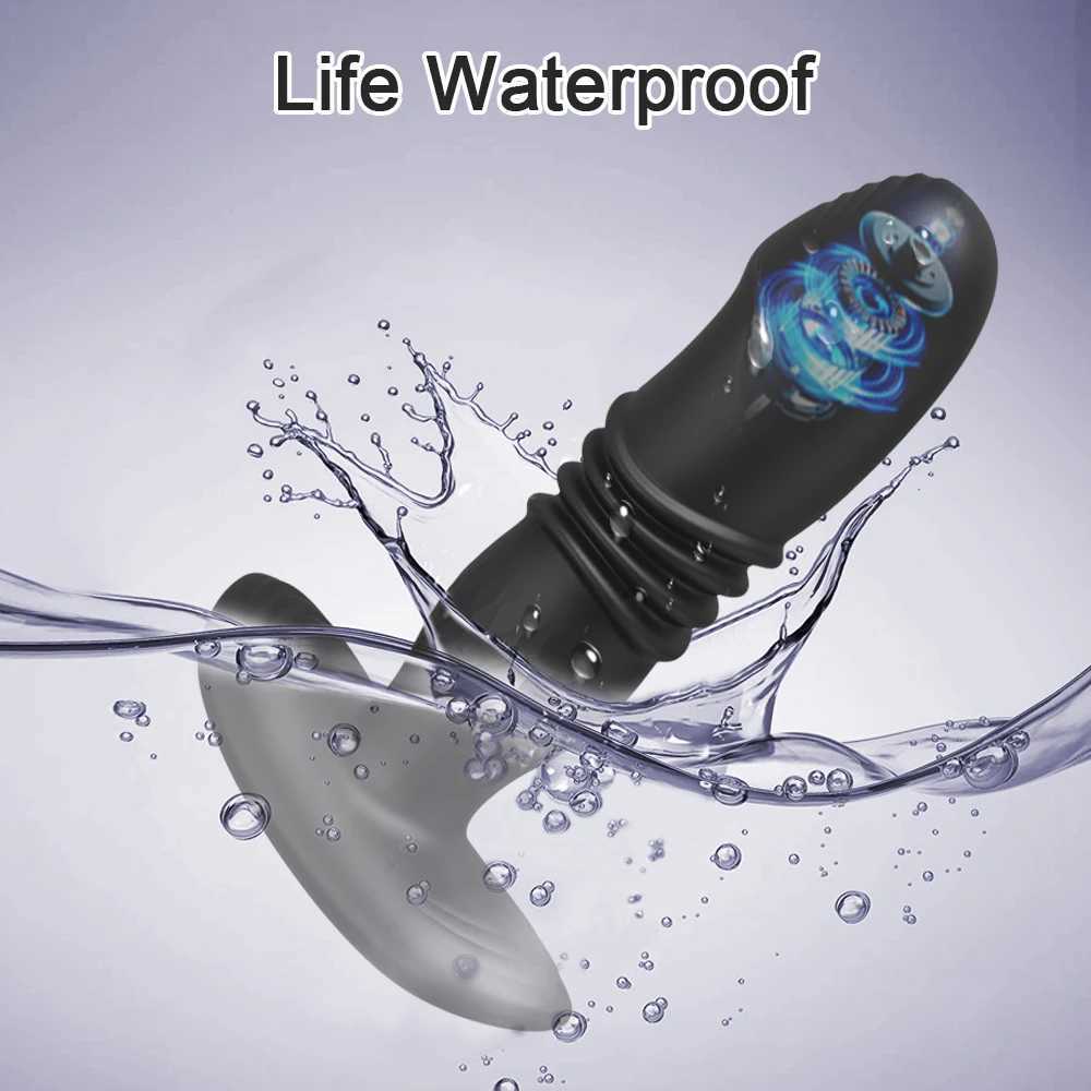 Male Thrusting Prostate Massager Bluetooth APP Vibrator for Men Gay Anal Plug Wireless Remote Butt Plug Sex Toy for Couples W250319