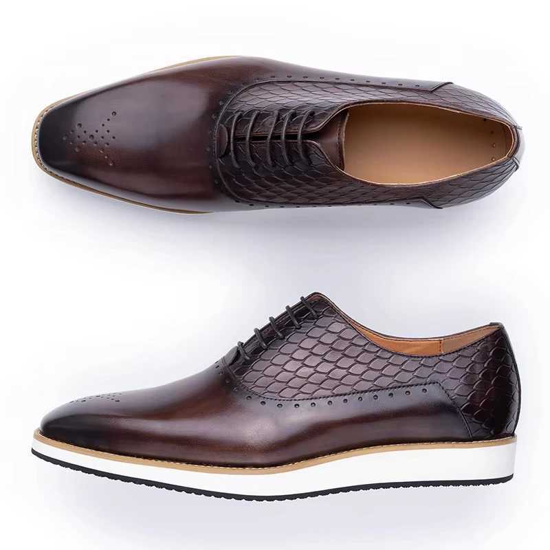 Leather Men Shoes Formal Business Comfortable Lace Up Leisure Shoes Casual EVA Rubber Bottom Fi Sneaker Oxfords Man ShoesXJ250113