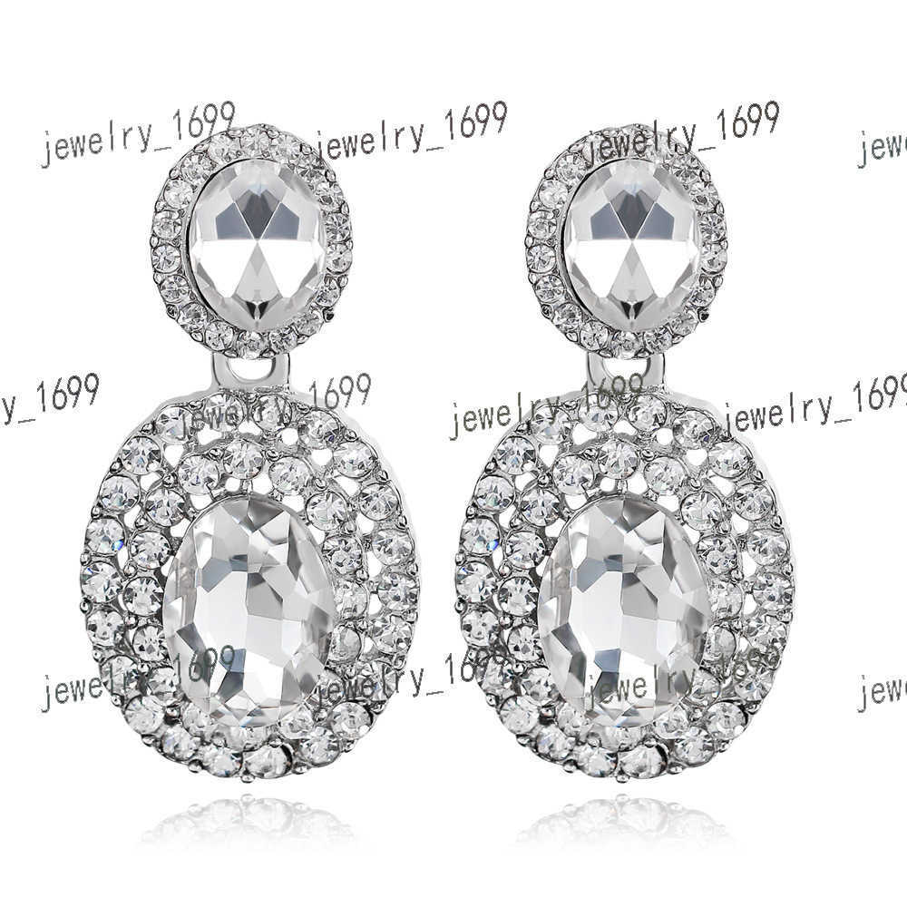 Women crystal earrings and jewelry Fashion Retro Womens Jewelry Crystal Rhinestone Large Drop Earrings