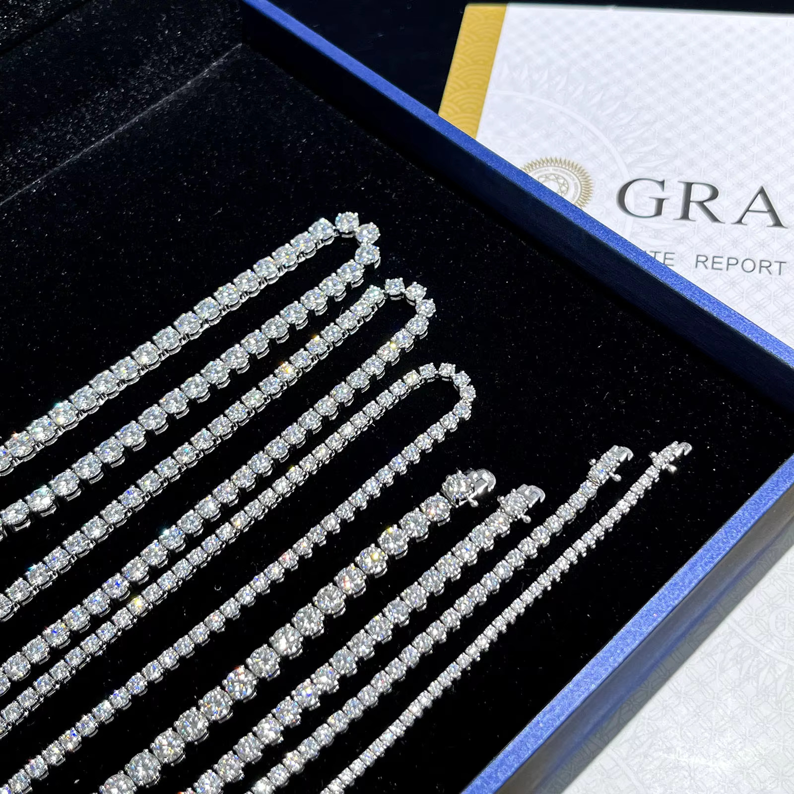 Sterg sier 6-9 inch tennis 3mm moissanite dia bracelet hiphop style for man Wholesale