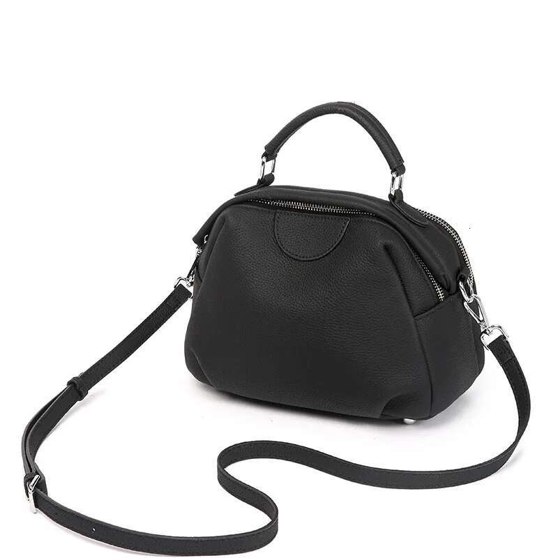 Casual Genuine Tote Women Small Real Cow Leather Handbag Solid Pattern Shoulder Or Crossbody Bag