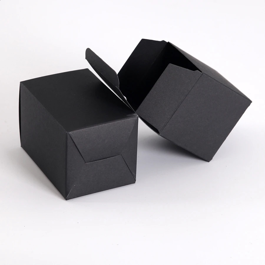 50Pcs Kraft Paper Box Square White Cardboard Box DIY Gift Box For Soap Cookies Jewelry Gift Packaging Candy Cookies Cake Baking 250106