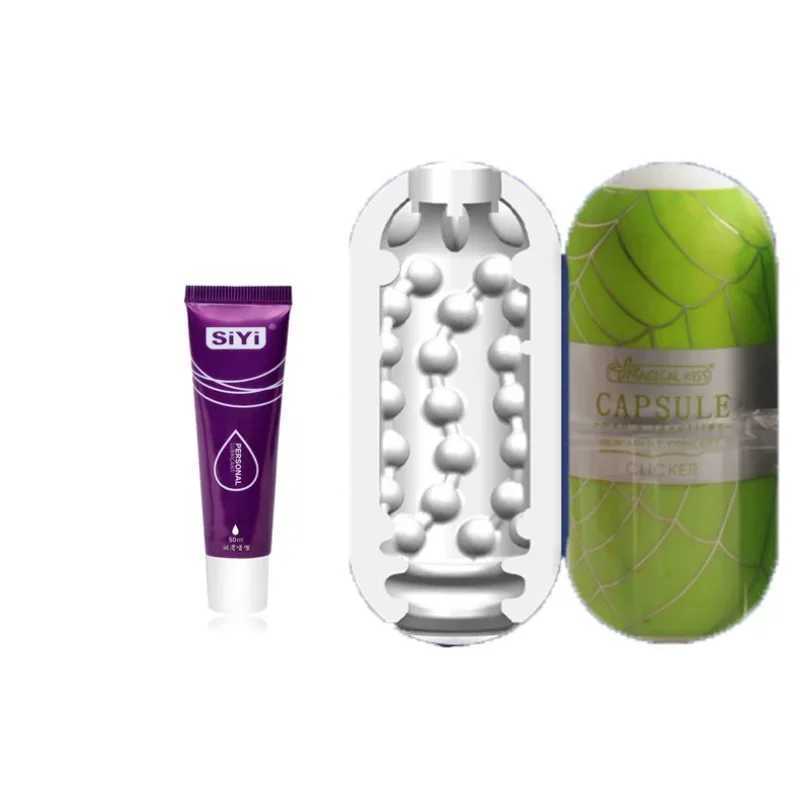 Vaginal with Lube Mini Masturbator Cup Massager Penis Blowjob Sex Toy Real Particle Stimulation Portable StimulatorXJ250113