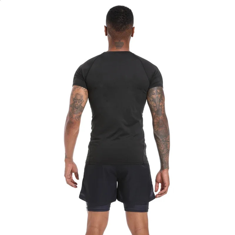 Mens Compression Shirts Summer Short Sleeves Tees Tshirt Gym Workout Fitness Running Tops Undershirts Baselayer Sportswear 250113