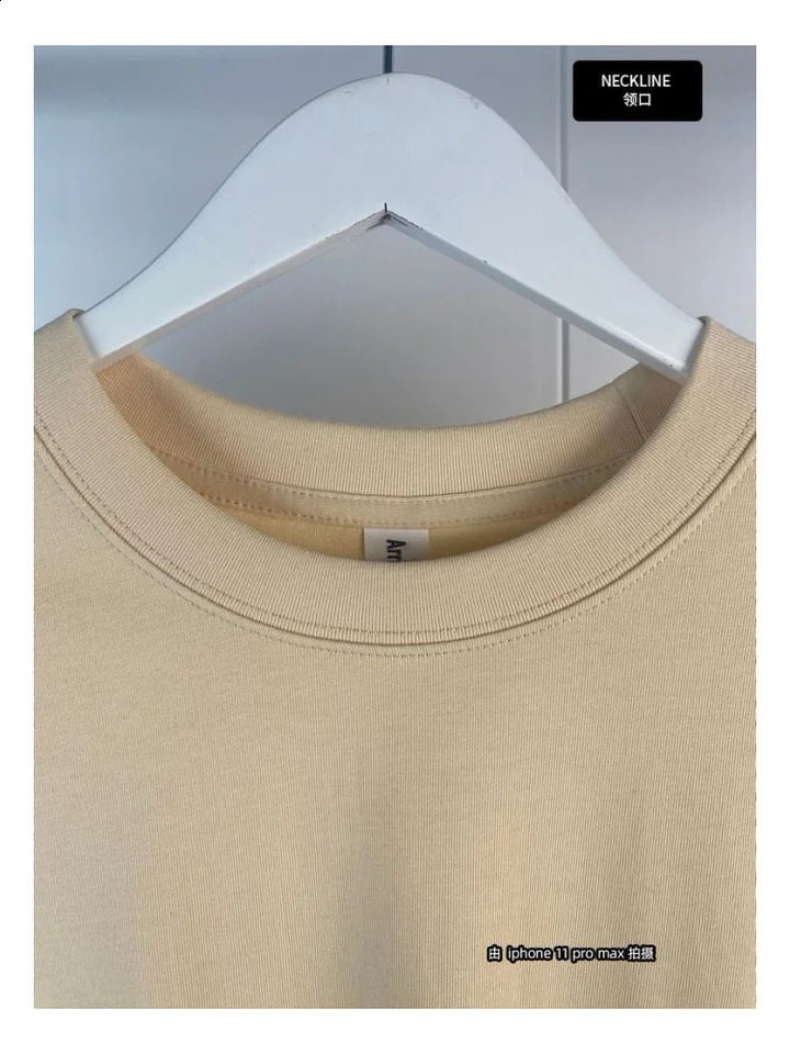 260g Mens Plus Size 100% Cotton Tshirt Summer High Quality Heavyweight Tee Man Plain DTF Print Jersey Oneck Knitted Street Top 250113