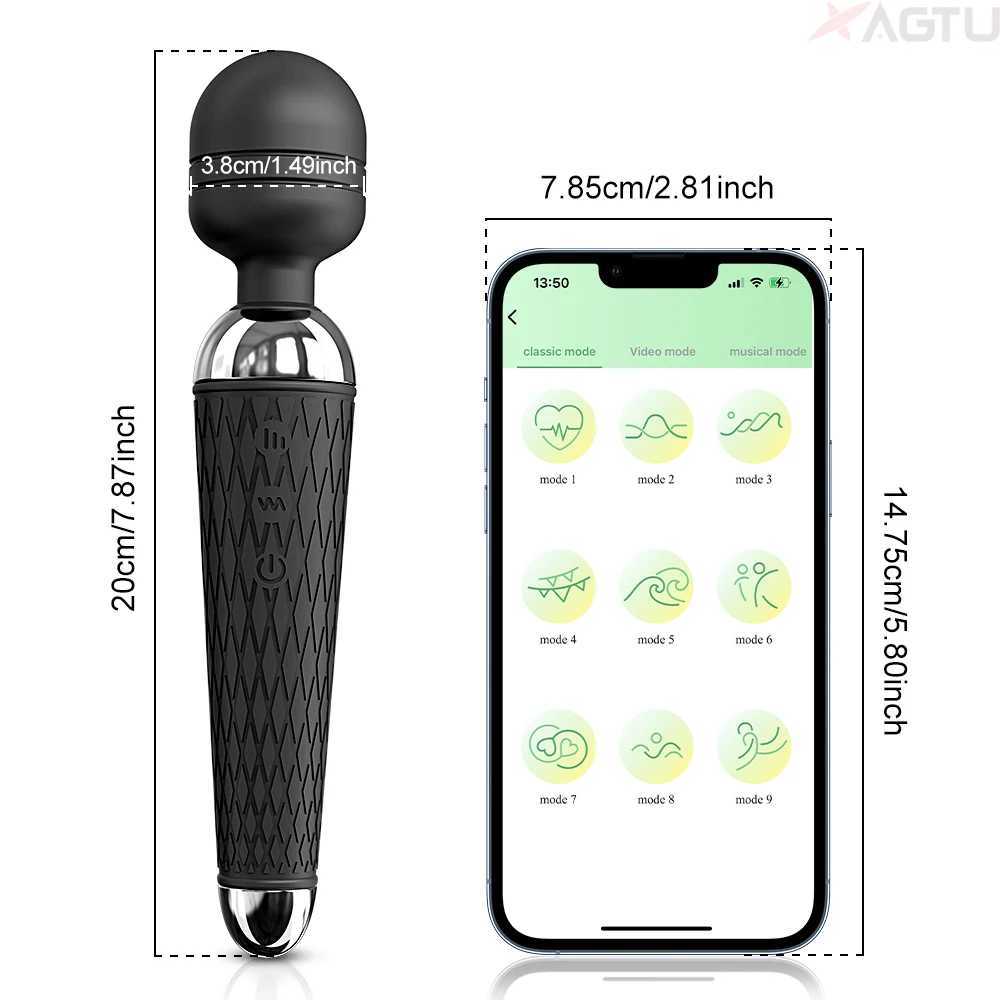 Wireless Dildos AV Vibrator Magic Wand for Women Clitoris Stimulator USB Rechargeable Massager Goods Sex Toys for Adults 18W250113