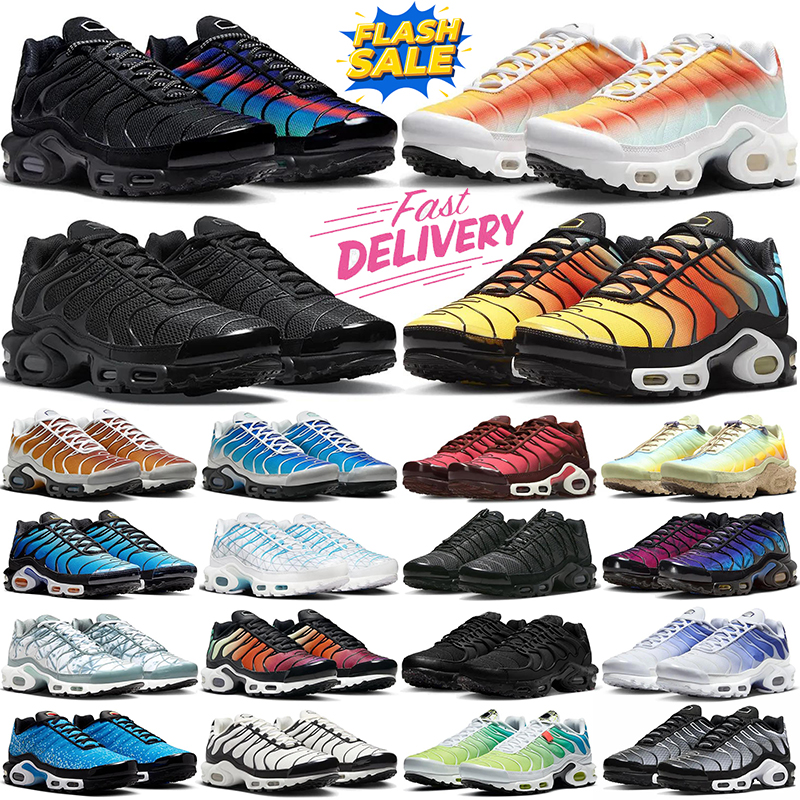 With box Running shoes sneakers mens trainers Triple Black White Hyper Blue women men outdoor sports sneaker fashion runners size 36-46