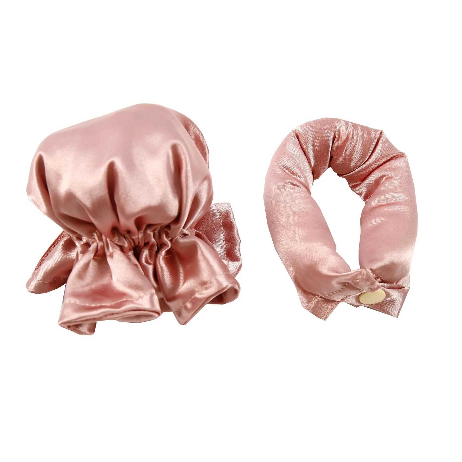 2Pcs Set 100500627955260 Cover Set Soft Hair Roller Sleep Headband Curling Non Thermal Hair Styling Tool W250113